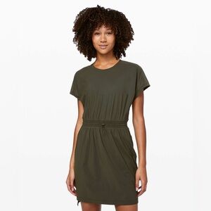 green emerald velvet dress Linen Ribbed Midi Polo Dress in Pebble Grey